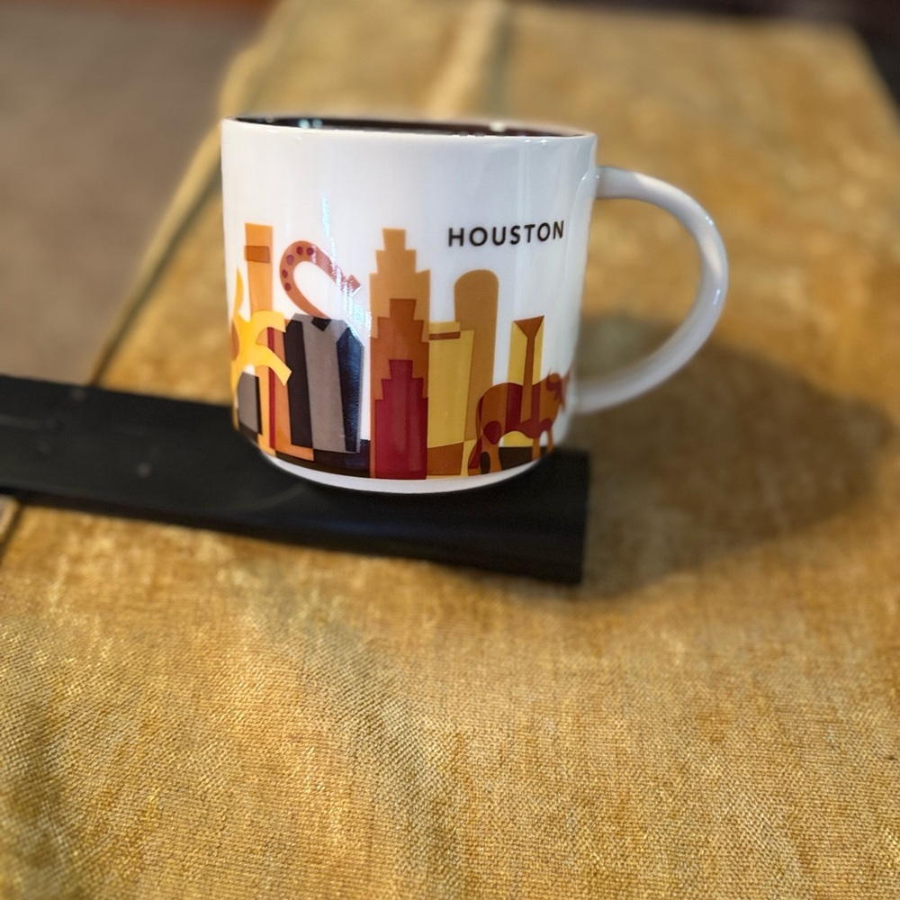 Starbucks Houston Skyline Mug - White and Brown